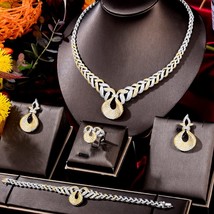 ICEDOUT HIP HOP MIAMI CUBAN Links Trendy Jewelry sets For Women Wedding ... - £165.08 GBP