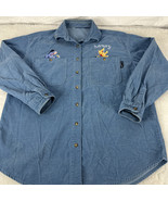 Vintage Disney Winnie the Pooh Women&#39;s Long Sleeve Corduroy Shirt - €9,93 EUR