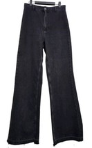 Free People We the Free Womens Black Denim Jeans Sz 30 Flare Stretch Raw... - £39.90 GBP