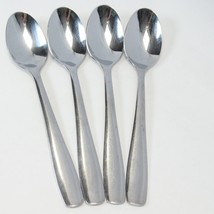 IKEA 22422 Oval Soup Spoons Stainless Glossy Square Handle 8 1/8&quot; Lot of 4 - £12.25 GBP