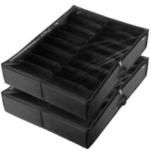 Sturdy Under Bed Shoe Storage Organizer, Set of 2, 32 Compartments, Unde... - $36.58