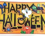 VTG Die Cut Halloween Decoration Happy Halloween Ghost Pumpkin Dracula B... - $18.66