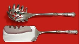 New Queens by Gorham Sterling Silver Italian Pasta Server Set 2pc HHWS  Custom - £104.04 GBP