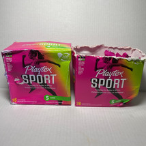 Playtex Sport Tampons Super Absorbency 36 &amp; 28 Count Boxes-2 Boxes! 64 t... - $26.72