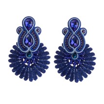 Wholesale Fashion Soutache Handmade Ladies Earrings Sales luxury lace Earrings W - £16.78 GBP