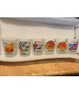 6 Frosted Australian 2&quot; Shot Glasses *Pre-Owned/No Box* bma - €14,63 EUR