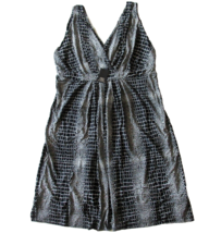 NWT TART Chloe in Black &amp; White Alligator Double V Sleeveless Jersey Dress 4X - £21.45 GBP