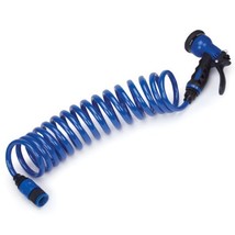 MPP Dog Grooming Hose 6-in-1 Coil Kink Free Professional Groomers Tool Blue 120&quot; - £73.22 GBP