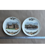 Pair of early French Earthenware Sarreguemines Castles Plates chaumont &amp;... - $96.00