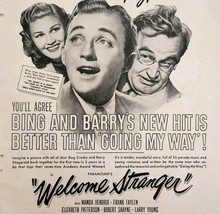 1947 Welcome Stranger Bing Crosby Movie Advertisement Joan Caulfield DWPP21 - $29.99