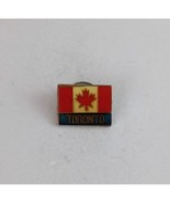 Vintage Canadian Flag Small Rectangle Canadian Lapel Hat Pin - $8.42