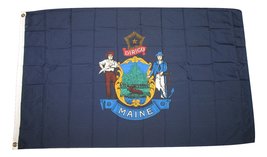 AES Wholesale Lot 10 3x5 State of Maine Polyester Flag 3&#39;x5&#39; House Banner Brass  - £32.47 GBP