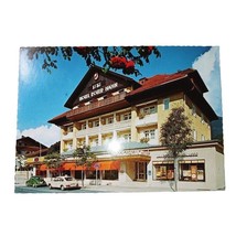 Hotel Roter Hahn Garmisch Germany Photo Postcard Color Vintage Unposted - £3.12 GBP