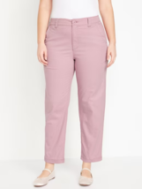 Old Navy OGC Chino Ankle Pants Womens L Petite Pink High Rise Stretch NEW - $26.60