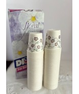 Vintage 2004 Box 3 oz Dixie Bathroom Cups Partial Box 153 Floral Design - €16,32 EUR