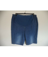 Women&#39;s Blue New Additions Maternity Shorts. XL. 99% Cotton/ 1% Spandex. - $16.83