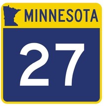 Minnesota State Highway 27 Sticker Decal R4723 Highway Route Sign - $1.45+