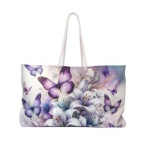 Personalised/Non-Personalised Weekender Bag, Floral, Butterflies, Butterfly Drea - £39.07 GBP