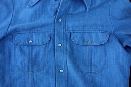 Vtg Tobias S Soft Denim Blue Jean Snap Front Shirt Western - £17.91 GBP