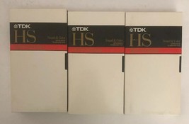 Lot Of 3 TDK T-120 HS 6 Hr.High Standard Blank VHS Tapes Used-RARE-Sound &amp; Color - £11.36 GBP