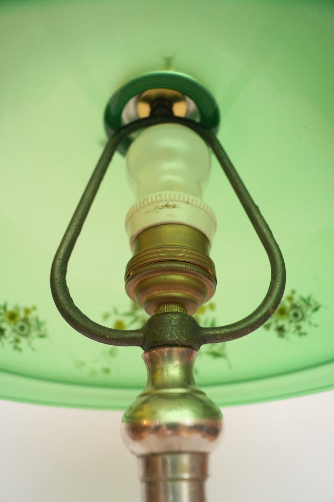 Beau Maison de Campagne Lampe Cuivre Nickel " Tentation " Pomme Pièce Unique Item image 15