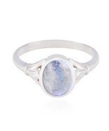 Rainbow Moonstone 925 Anillo de plata sólida Joyería hecha a mano para... - $288.67 MXN