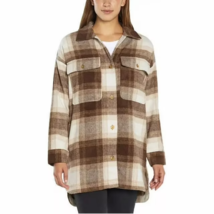 Banana Republic Women&#39;s Plus Size XXL Wool Blend Brown Plaid Shirt Jacket NWT - £13.98 GBP