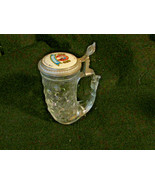  MONCHSHOF ORIGINAL BAVARIAN BEER MUG Seit 1349 HINGED LID CLEAR GLASS c... - £14.88 GBP