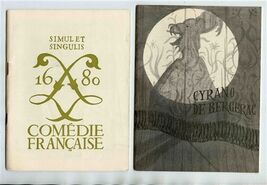 Cyrano De Bergerac Programs Comedie Francaise Jean Piat 1960's - $27.72