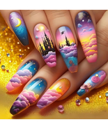 Fantasy Castle Coffin Ballerina Long Shaped Nails press ons - €12,91 EUR Fantasy Castle Coffin Ballerina Long Shaped Nails press ons - €12,91 EUR