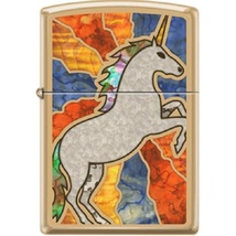 Zippo Lighter - Fuzion Unicorn High Polished Brass - 854751 - £29.46 GBP