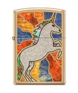 Zippo Lighter - Fuzion Unicorn High Polished Brass - 854751 - £29.53 GBP