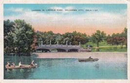 Lincoln Park Oklahoma City OK Lagoon 1942 Postcard C59 - $2.99