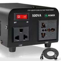 500W Voltage Transformer Power Converter(110V To 220V,220V To 110V) Step... - £47.15 GBP