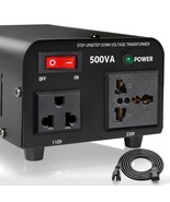 500W Voltage Transformer Power Converter(110V To 220V,220V To 110V) Step... - £46.42 GBP