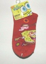 Spongebob Toddler Boys 1 Pair Socks Red Jellyfish Catching Sock Size 6-8 NWT - £2.94 GBP