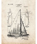 Sailboat Patent Print - Old Look - $9.95+