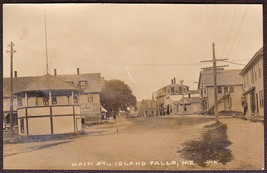 Island Falls, ME Pre-1920 RPPC Main Street View - Eastern Illustrating Co. #14K - £19.35 GBP