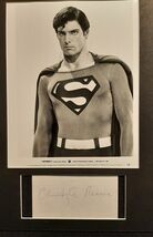 CHRISTOPHER REEVE: (SUPERMAN) HAND SIGN AUTOGRAPH CARD &amp; PHOTO - $1,386.00