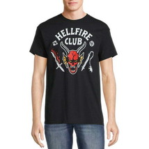 Stranger Things Hellfire Club Men&#39;s Graphic Short Sleeves Tee Black XL (46-48) - £19.12 GBP