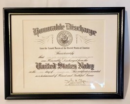 1972 US Army Honorable Discharge Certificate Signed By John Chafee Frame... - £16.76 GBP