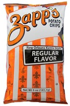 Zapp&#39;s Kettle Style Potato Chips - Regular Flavor - 5 Oz. (6 Bags) - £17.82 GBP