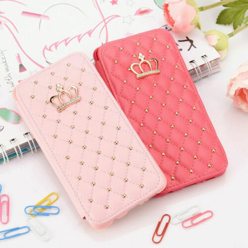 For Samsung Galaxy Note 10+ Plus Crown Wallet PU Leather Case Bling Card Cover - £45.31 GBP