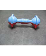 Vintage 40&#39;s 50&#39;s 60&#39;s Plastic Roller Barbell Toy Red &amp; Blue 3.5 Inch Lo... - $27.41 CAD