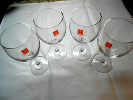 * 4 Bormioli Rocco Made in Italy Italian Stemmed Wine Glasses 6 3/4&quot; Tal... - $35.00