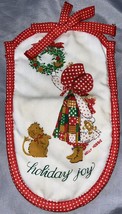 Vintage 70s Holly Hobbie American Greetings Holiday Joy Oven Mitt Pot Holder - £7.59 GBP