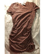 Victoria Secret PINK Dress Leopard Side Scrunch Short Sleeve Size Small - $39.95