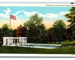 Wading Pool Central Park Tulsa Oklahoma OK UNP Linen Postcard T8 - £3.90 GBP
