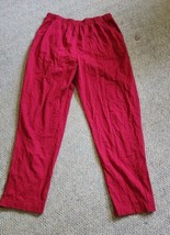 Womens XL Bobbie Brooks Red Lounge Pants Sweat Elastic Waist 30&quot; Inseam - £7.95 GBP