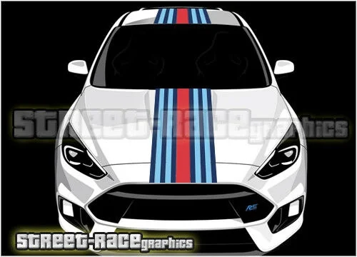 For  i OTT002 racing stripes vinyl graphics stickers Fiesta Ka Focus - $41.05
